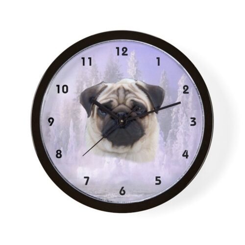 CafePress Pug Unique Decorative 10" Wall Clock (92281967)