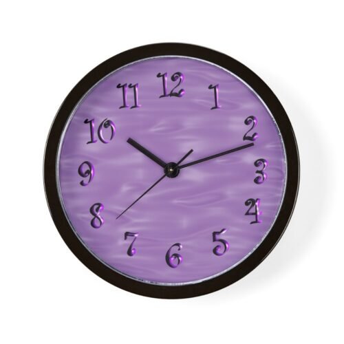 CafePress Purple 10" Quartz Analog Battery-Powered Modern Wall Clock (723594286)