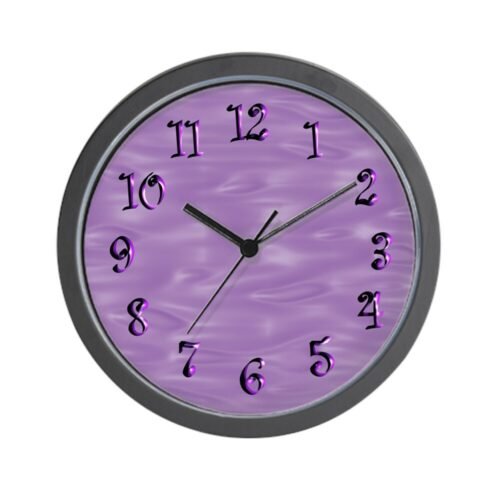 CafePress Purple Unique Decorative 10" Wall Clock (723594286)
