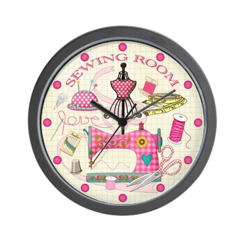 CafePress Sewing Room Unique Decorative 10" Wall Clock (1617491906)