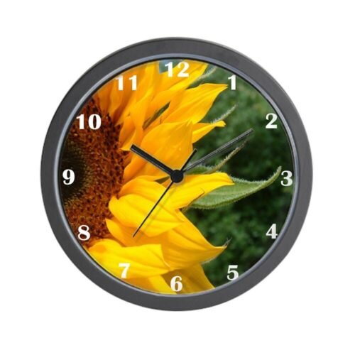 CafePress Sunflower Unique Decorative 10" Wall Clock (34150797)