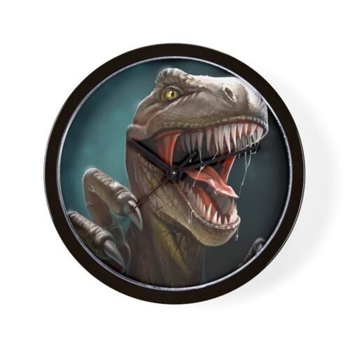 CafePress Velociraptor Unique Decorative 10" Wall Clock (1816732097)