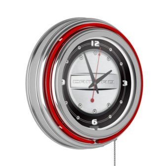 Camaro Red Camaro Lighted Analog Neon Clock