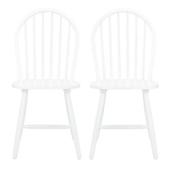 Camden White Spindle Back Wood Dining Chair (Set of 2)