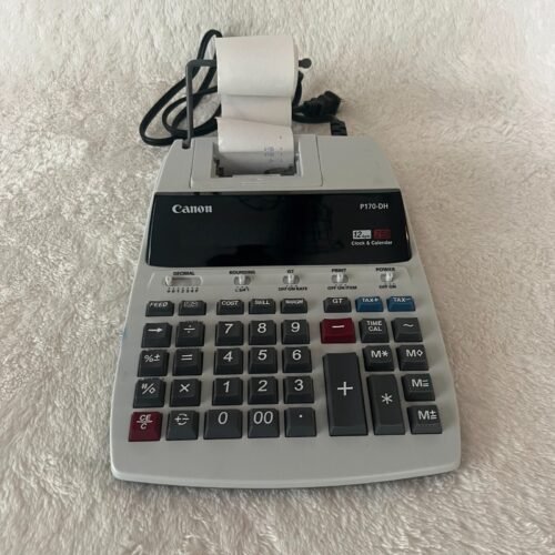 Canon P170-DH 12 Digit 10 Key Adding Business Machine Clock Calendar Calculator