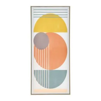 Canvas Framed Abstract Art Print Moon Sphere Wall Art 13 in. x...