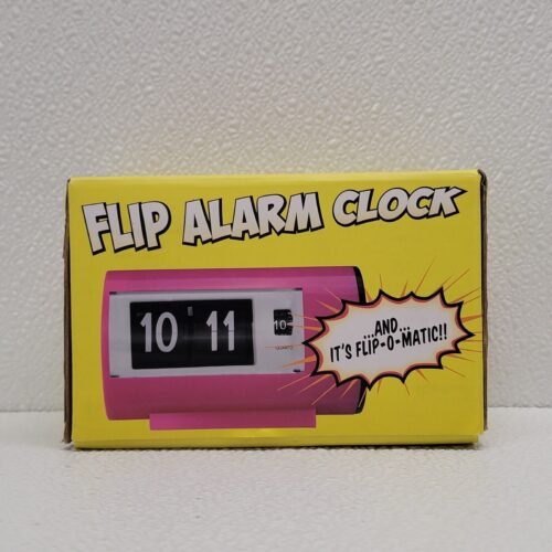 Capehart Retro Flip Clock Battery Operated Alarm Clock - Pink - Tested & Works!