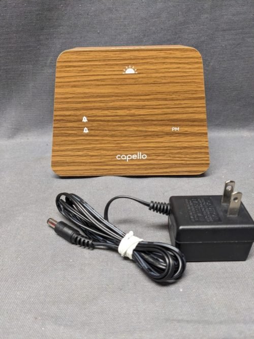 Capello Digital LED Modern Mantle Alarm Clock Wood Grain Finish Model CA-41