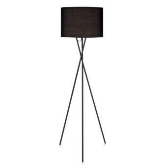 Cara Tripod Floor Lamp With Black Shade