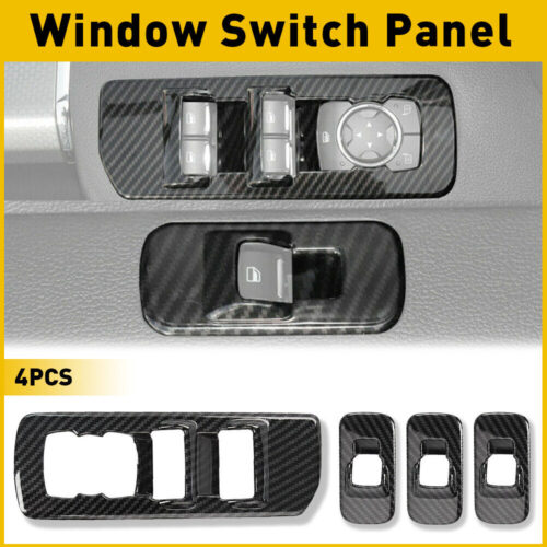 Carbon Grain Window Lift Adjust Switch panel trim For 2015 Ford Inner F150