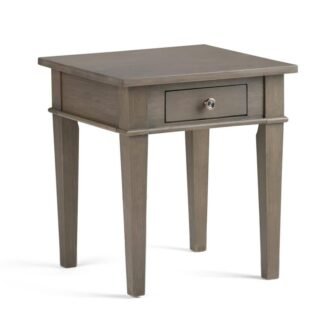 Carlton Solid Wood 18 in. Wide Square Transitional End Side Table in...