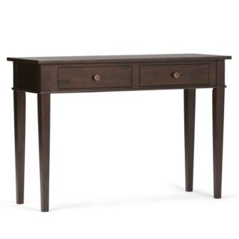 Carlton Solid Wood 44 in. Wide Transitional Console Sofa Table in Dark...