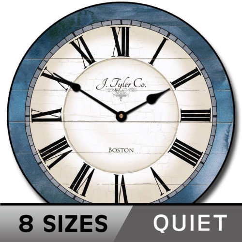 Carolina Blue Clock, big clock, ULTRA Quiet! LIFE TIME Warranty, 9 SIZES!!