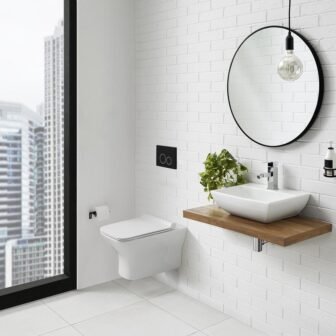 Carre 0.8/1.28 GPF Dual Flush Elongated Wall Hung Toilet Bowl Only in...