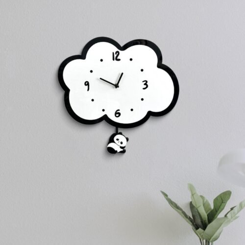 Cartoon Wall Clock Wall Decoration for Guest Room Kids Room Easily Install