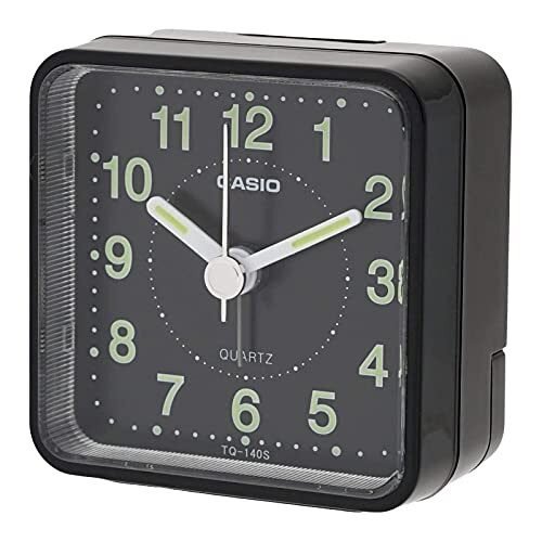 CASIO Alarm Clock Analog Travel Clock Small Black TQ-140S-1JF AA battery