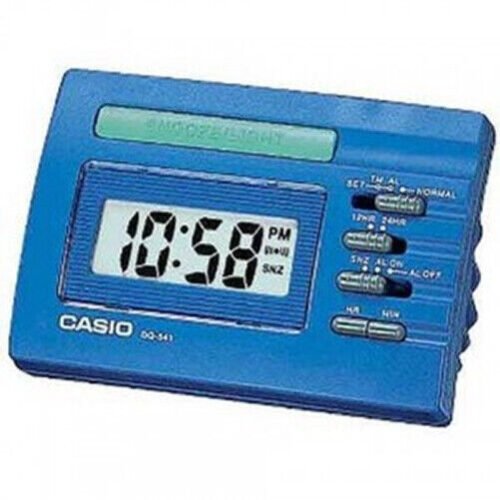 Casio DQ541-2E Blue LED Light Digital Travel Alarm Clock with Snooze NEW