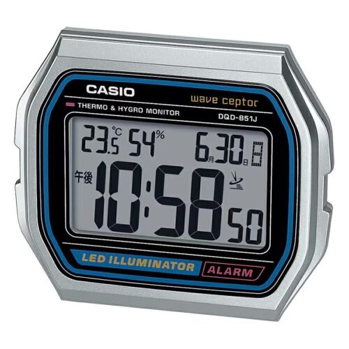 CASIO DQD-851J-8JF A158WA Radio wave alarm clock with temperature and hygrometer