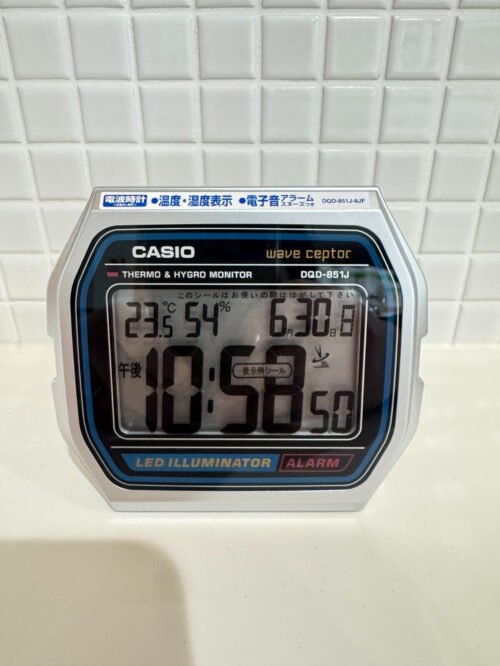 CASIO DQD-851J-8JF Wave Ceptor Alarm Clock Silver New from Japan