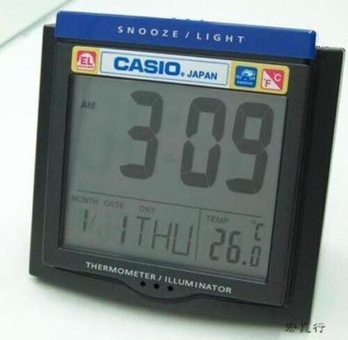 Casio NEW TRAVEL DQ-750F-1 TEMPERATURE LIGHT alarm clock Snooze+FREE SHIP