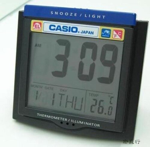 Casio NEW TRAVEL DQ-750F-1 TEMPERATURE LIGHT alarm clock Snooze+FREE SHIP