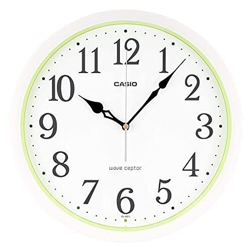 CASIO wall clock radio wave white diameter30.5cm analog night s Diameter 30.5 cm