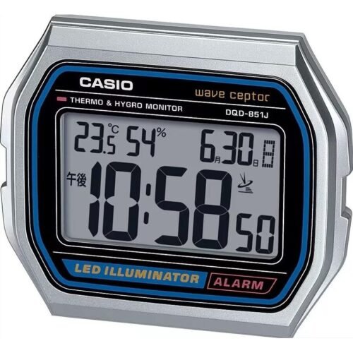 CASIO Wave Ceptor Digital Radio-Controlled Alarm Clock DQD-851J-8JF