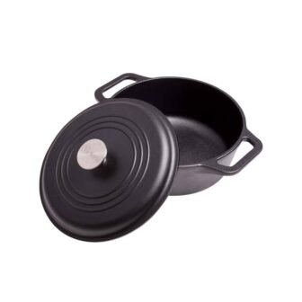 Cast Iron 4 Qt Cast Iron Dutch Oven with Lid, Seasoned Cast...
