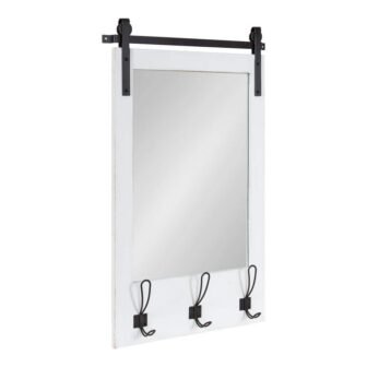 Cates 31 in. x 20 in. Classic Rectangle Framed White Wall Accent...