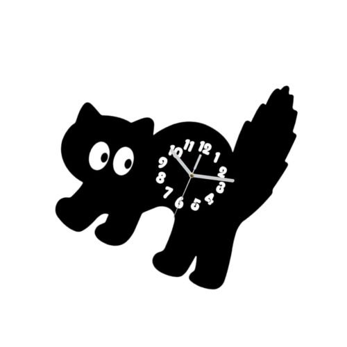 Cats Wall Clock Hanging Clock Silent Gifts Lightweight Acrylic Ornament