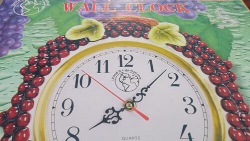 Ceramicware Sweet Grape QUARTZ Wall Clock UNITED B INTERNATIONAL ART DECO WINERY