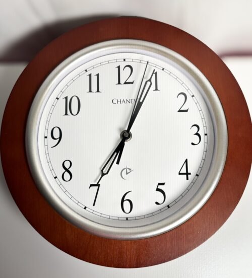 Chaney 11" Wall Clock Solid Wood Large Numbers Easy to Read Works Estate Find