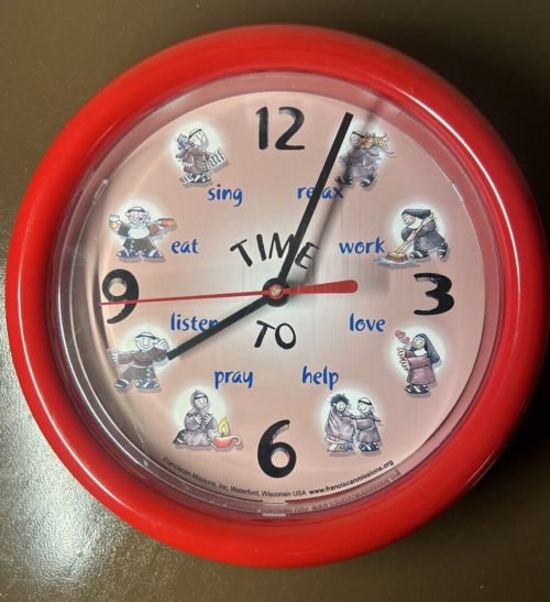 Chaney “Daily Routine” Wall Clock 8-1/2” Diameter ( Still Ticking!!!)