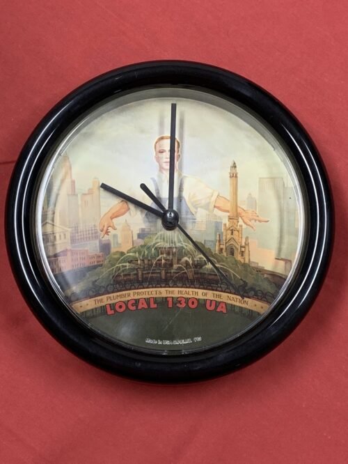 Chaney Instrument Co Plumber Protects Health Local 13 Wall Working Clock USA