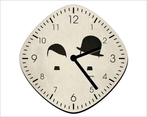 Charlie Chaplin Charlot Hitler Its the Hat - Wall Clock