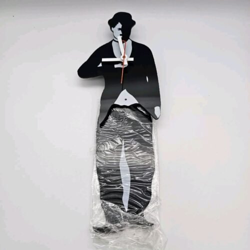Charlie Chaplin Swing Time Swinging Leg Pendulum Plastic Wall Clock *Not Working