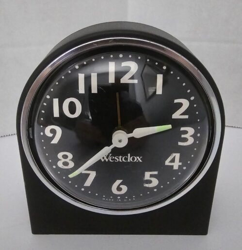Charming Vintage Westclox Wind-Up Alarm Clock Made in USA Glow In The Dark Hands