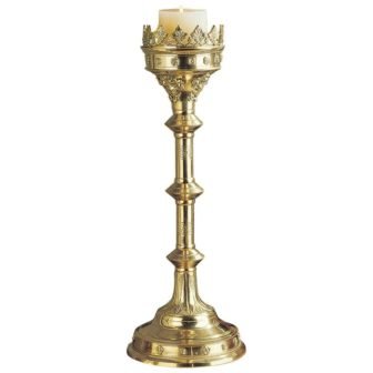 Chartres Cathedral Polyresin Gothic Grand Scale Candlestick Candle Holder