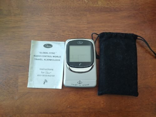 Chass Global Map Sync Radio Control Travel Alarm Clock w/ world map & time zones