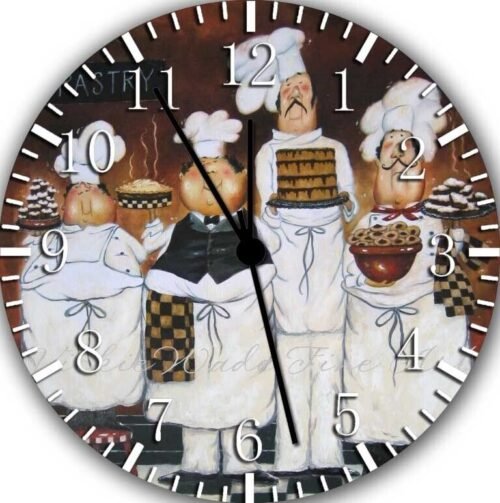 Chef Kitchen Wall Clock G60 Personalized option with adding name