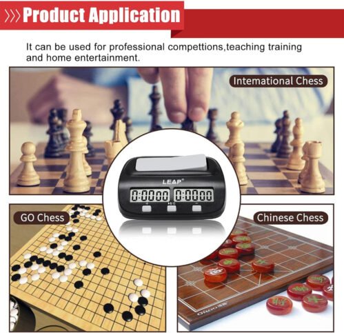 Chess Clock Digital Chess Timer Professional for Board Games Timer with Alarm...