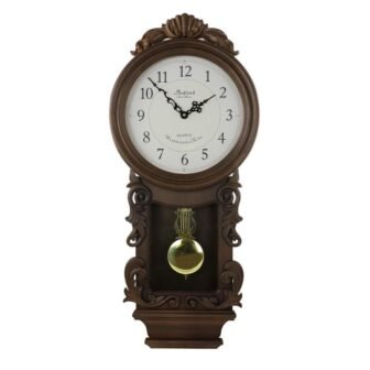 Chestnut Chiming Pendulum Wall Clock