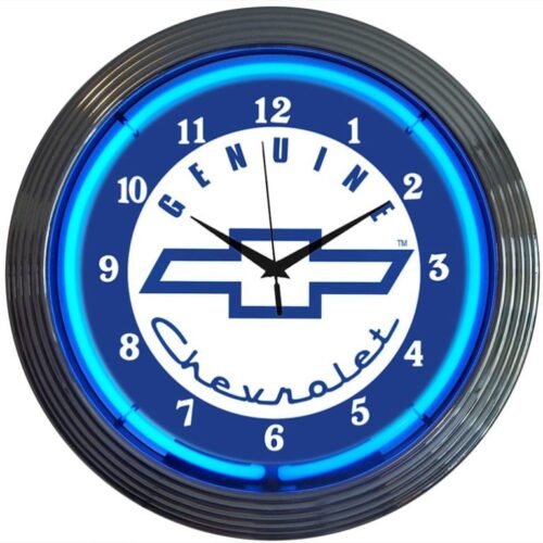 Chevrolet Neon clock sign Genuine Chevy Car Garage wall lamp 2025 Neonetics