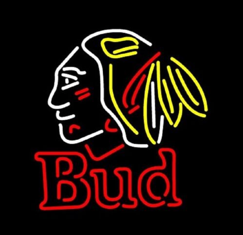 Chicago Blackhawks Logo 24"x20" Neon Sign Lamp Light Hanging Nightlight EY