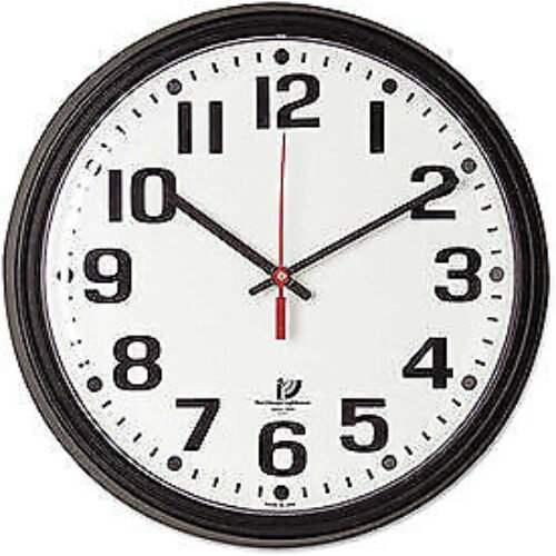 Chicago Lighthouse 67700000 Bold Quartz Contract Clock 13-3/4" Black