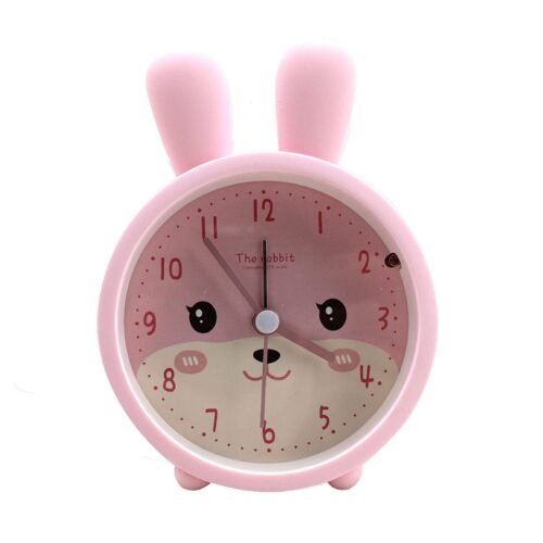 Children Cute Animal Dog/Cat Alarm Clock Silent Non Ticking Silicone Clock Ni...