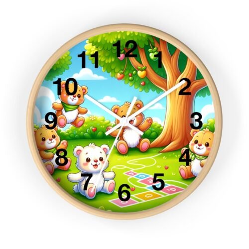 Childrens Nursery teddy bears Wall Clock