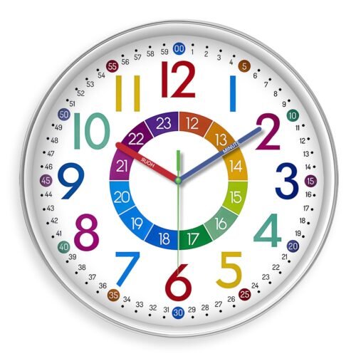 Children's Wall Clock Learning Time Checking Classroom Children's Room Decorati