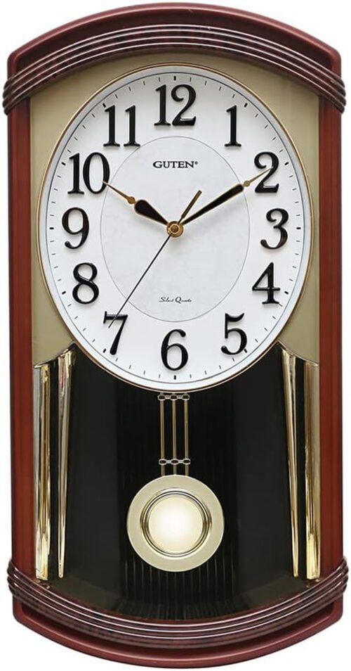 Chiming Wall Clock with Pendulum - Pendulum Wall Clock with Westminster Chimes C