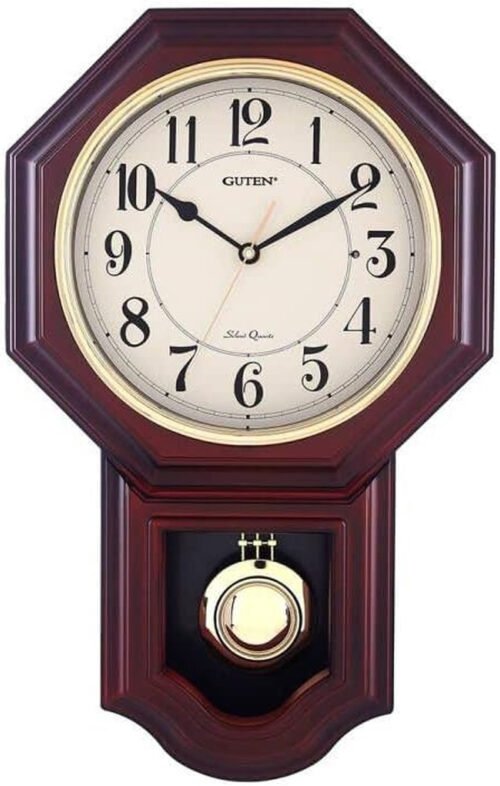 Chiming Wall Clock with Pendulum - Pendulum Wall Clock with Westminster Chimes&S
